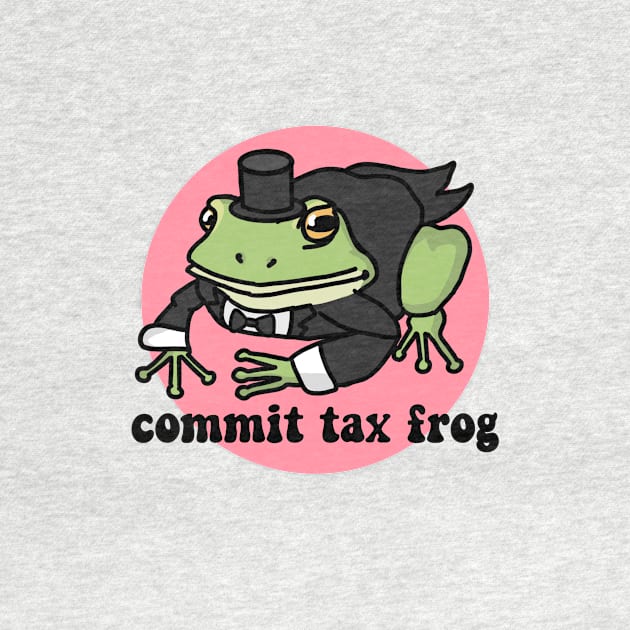 Commit Tax Frog Sticker - Pink by KatiaMart